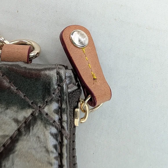 MZ Wallace Flat Metro Key Pouch Metallic Bronze - Picture 3 of 8